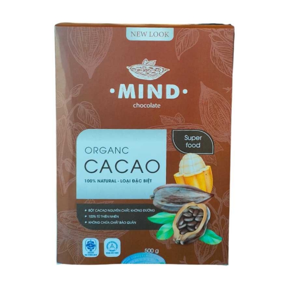 Hộp bột cacao nguyên chất 500g